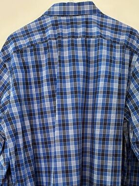 Banana Republic Blue Plaid Button-Down Shirt